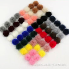 Wholesale 16MM Mink Fur Ball Pom Pom Ball Charms Pendant for Car Keychain Necklace Earring Bag